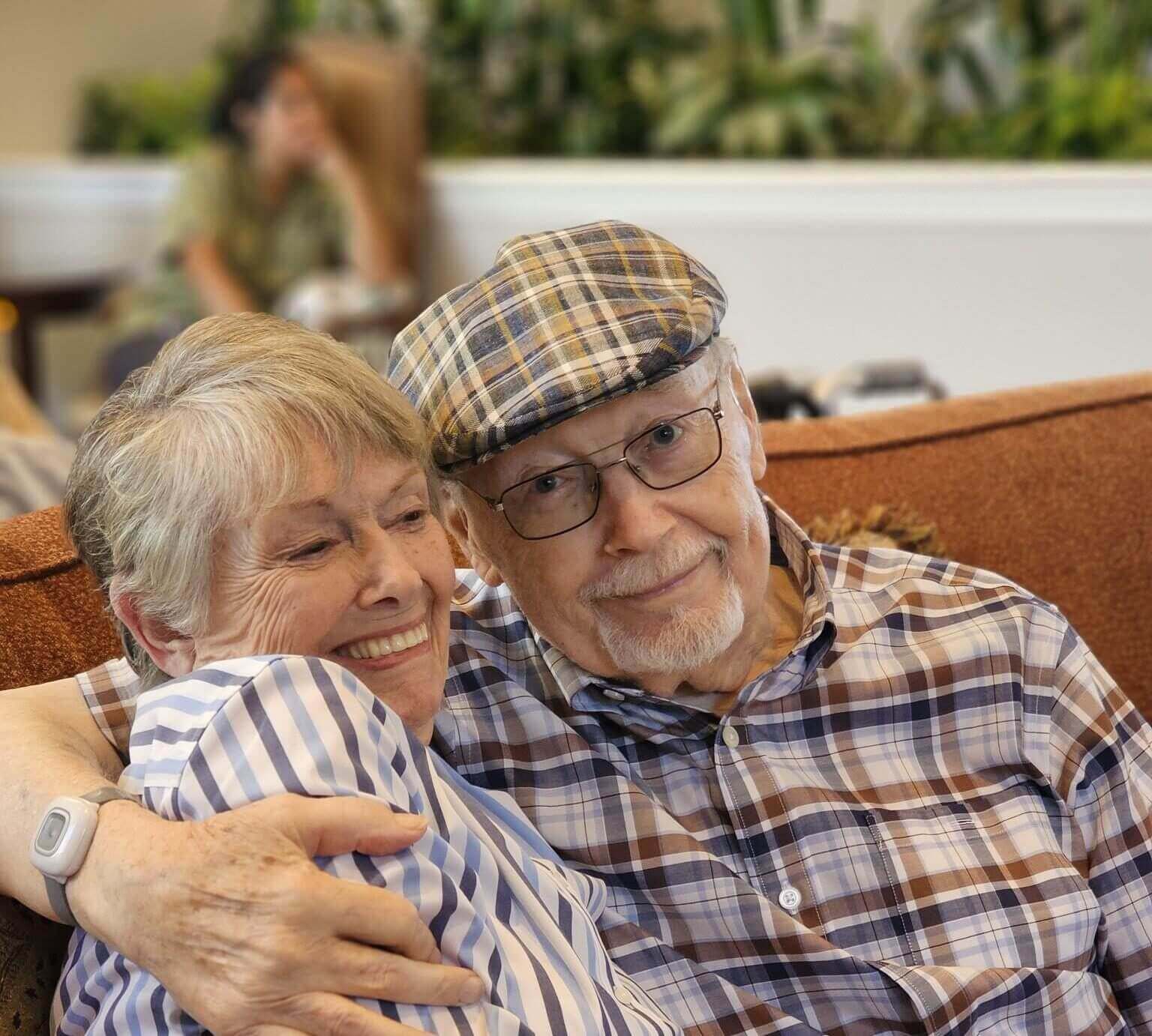 Barb and Bob hugging